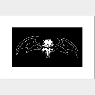 SKULL WITH WINGS Posters and Art